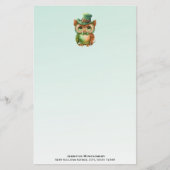 Papeterie Chouette mignonne dans un chapeau vert (Devant)