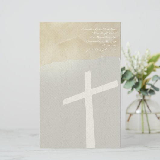 Papeterie Christian Cross Stationery On Grey (Debout devant)