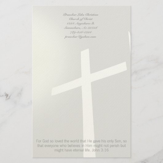 Papeterie Christian Cross Stationery On Grey (Devant)
