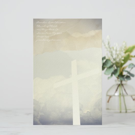 Papeterie Christian Cross Sur Nuages (Debout devant)