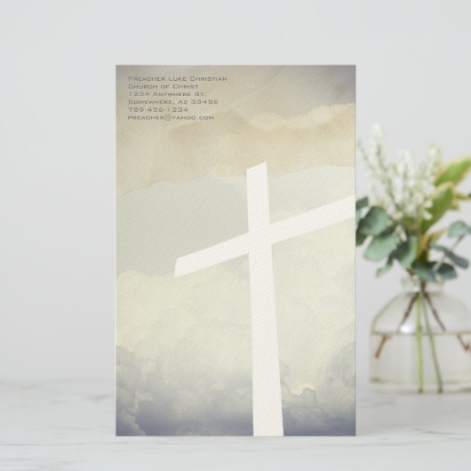 Papeterie Christian Cross Sur Nuages (Debout devant)