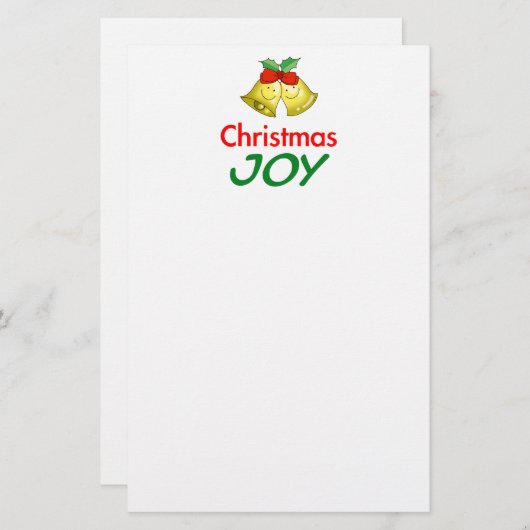 Papeterie Christmas joy (holly bells) (Devant / Derrière)