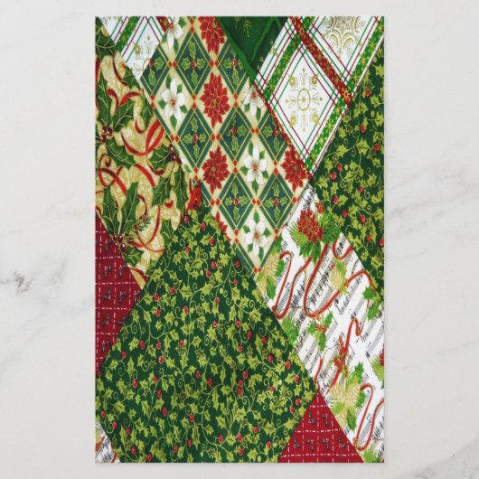 Papeterie Christmas Quilt Background (Devant)