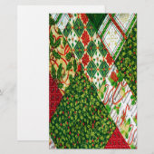 Papeterie Christmas Quilt Background (Devant / Derrière)