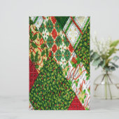 Papeterie Christmas Quilt Background (Debout devant)