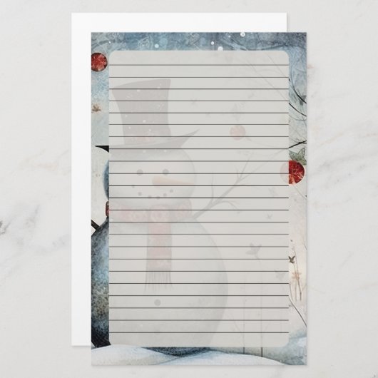 Papeterie Christmas Snowman (Devant / Derrière)