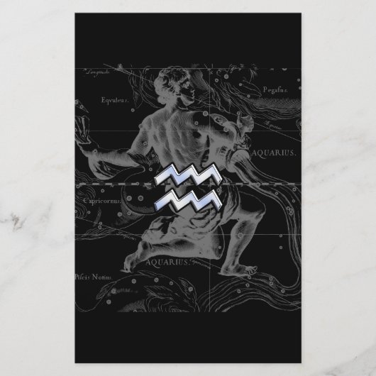 Papeterie Chrome comme Aquarius Zodiac Connexion Hevelius (Devant)