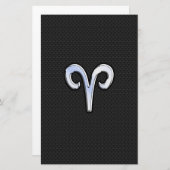 Papeterie Chrome Comme Aries Signe Zodiaque (Devant / Derrière)