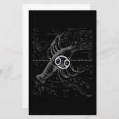 Papeterie Chrome comme Cancer Zodiac Connexion Hevelius (Devant / Derrière)