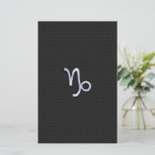 Papeterie Chrome comme Capricorn Symbole Zodiaque sur la pea (Debout devant)