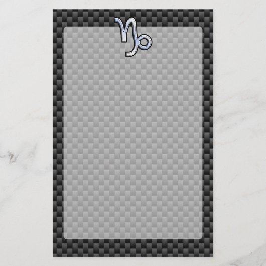 Papeterie Chrome comme Capricorne Signe noir fibre de carbon (Devant)