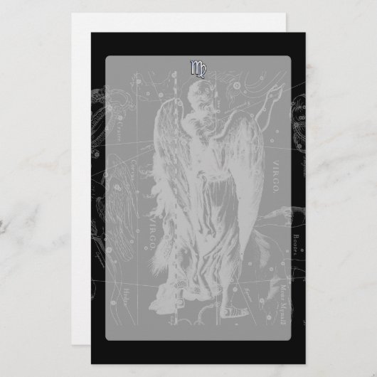 Papeterie Chrome comme Virgo Zodiac Connexion Hevelius en no (Devant / Derrière)