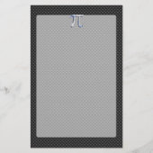 Papeterie Chrome en argent comme symbole Pi sur l'impression (Devant)