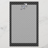 Papeterie Chrome Like Sagittarius Sign Carbon Fiber Print (Devant)