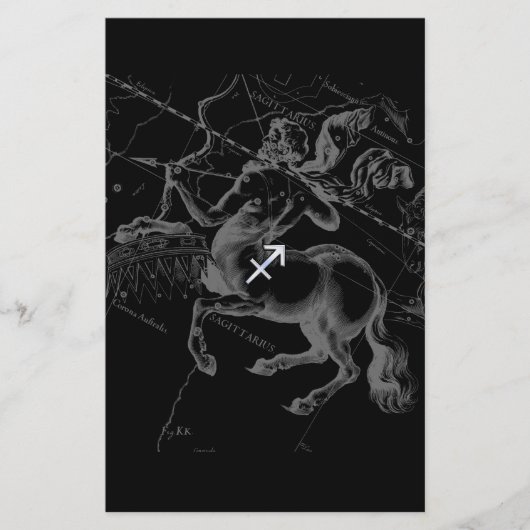 Papeterie Chrome Sagittarius Zodiac Sign Hevelius circa 1690 (Devant)