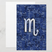 Papeterie Chrome Scorpio Zodiac Connexion Marine Camo Bleu (Devant / Derrière)