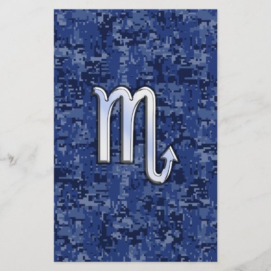 Papeterie Chrome Scorpio Zodiac Connexion Marine Camo Bleu (Devant)