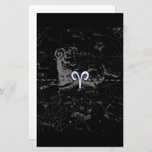 Papeterie Chrome Style Aries Zodiac Connexion Hevelius (Devant / Derrière)