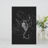 Papeterie Chrome Style Scorpio Zodiac Symbole sur Hevelius (Debout devant)