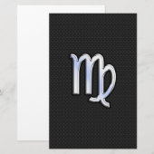 Papeterie Chrome Virgo Zodiac Connexion style peau de serpen (Devant / Derrière)