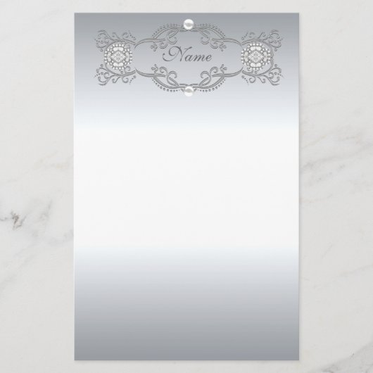 Papeterie Chromes stationnaires Silver Pearl (Devant)