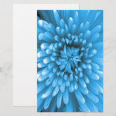 Papeterie Chrysanthème bleu (Devant / Derrière)