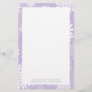 Papeterie Chrysanthèmes pourpres Motif floral
