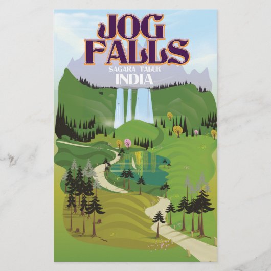 Papeterie Chutes de Jog,Chutes de Jog,taluk de Sagara du Kar (Devant)