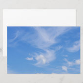 Papeterie Ciel Bleu Avec Nuages Agités (Devant / Derrière)