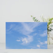 Papeterie Ciel Bleu Avec Nuages Agités (Debout devant)