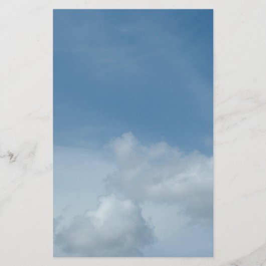 Papeterie ciel bleu et nuages blancs (Devant)