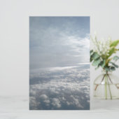 Papeterie Ciel, Vue Avion, Beaux Nuages (Debout devant)