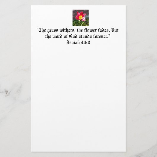 Papeterie Citation biblique inspirante (Devant)