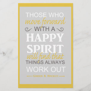 Papeterie citation inspirante gordon b hinckley lds