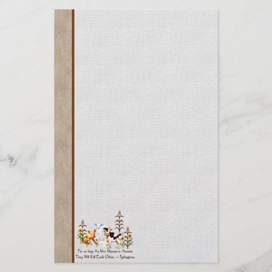 Papeterie Citation végétarienne de Pythagore (Devant)