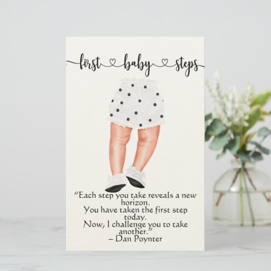 Papeterie Citations Baby First Steps (Debout devant)