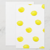 Papeterie citron motif version 2 (Devant / Derrière)