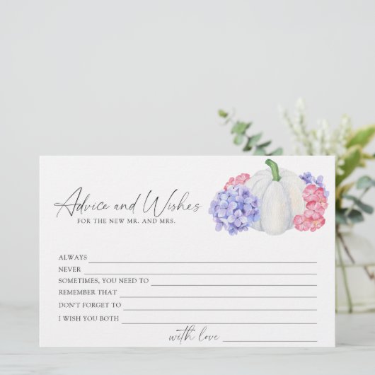 Papeterie Citrouille blanc - conseils et souhaits nuptiale d (Debout devant)