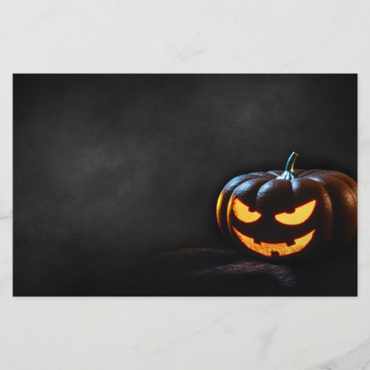 Papeterie Citrouille d'Halloween Jack-O-Lantern Éffrayant (Devant)
