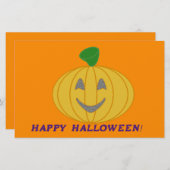 Papeterie Citrouille orange (Devant / Derrière)