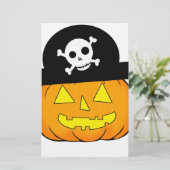 Papeterie citrouille pirate (Debout devant)