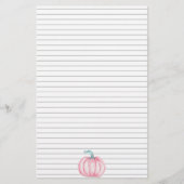 Papeterie Citrouille rose automne automne Porcelaine poupée (Devant)