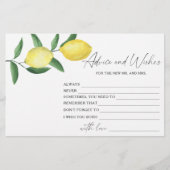 Papeterie Citrus citron - Conseils et souhaits de Fête des m (Devant)