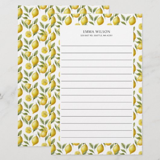 Papeterie Citrus Citrus Lime (Devant / Derrière)