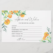 Papeterie Citrus - conseils et voeux nuptiale douche (Devant)