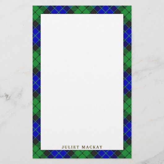 Papeterie Clan MacKay Tartan Plaid (Devant)