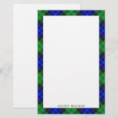 Papeterie Clan MacKay Tartan Plaid (Devant / Derrière)