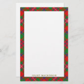 Papeterie Clan MacKinnon Tartan Plaid (Devant / Derrière)