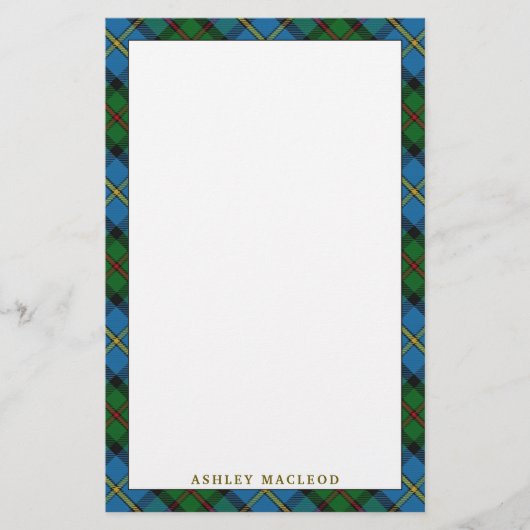 Papeterie Clan MacLeod de Harris Tartan Plaid (Devant)