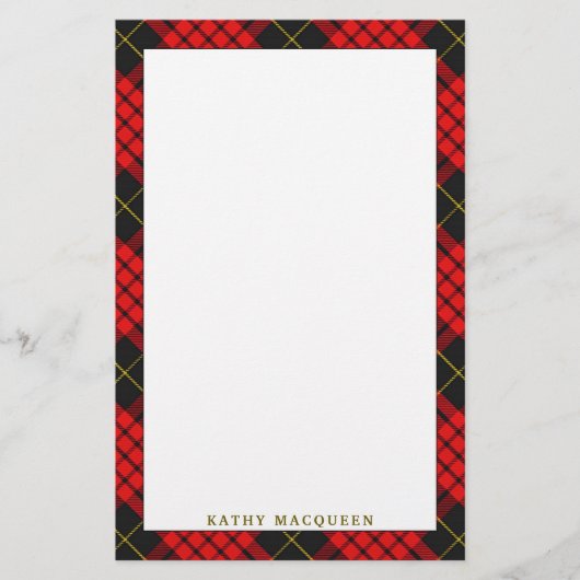 Papeterie Clan MacQueen Tartan Plaid (Devant)
